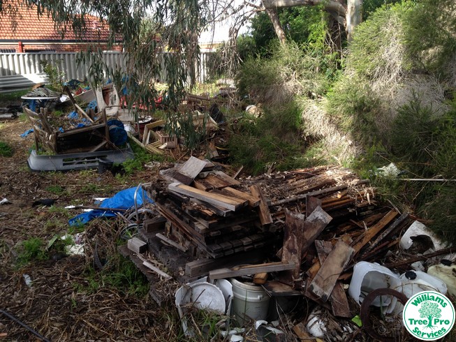 block clearing project - lot of buildup over the years